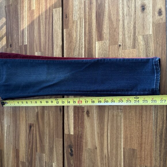 LOFT Made & Loved Skinny Jeans Red Velvet Women Sz 24/00 Office Holiday Preppy - Picture 16 of 16